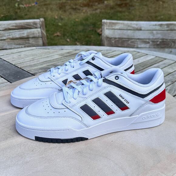adidas Drop Step Low Mens Shoes White Athletic Sneakers IE6225 Size 11.5 New - Picture 1 of 10